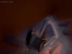 Tatted skinny teen sucking and making a horse dick cum